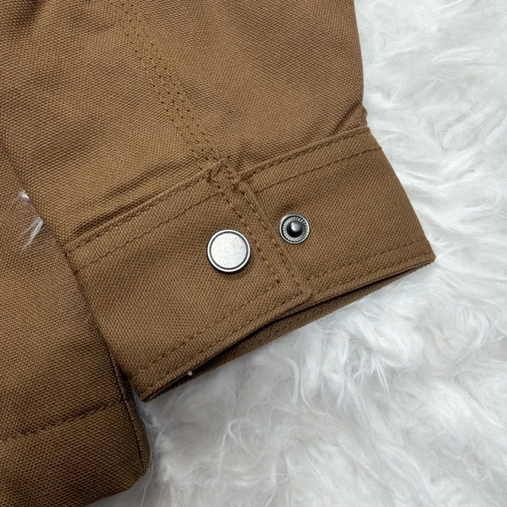 BOEING Mens Canvas Jacket Workwear‎ Corduroy Collar Flannel Lined Insulated New!